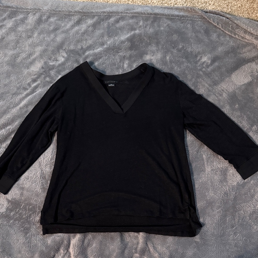 Sanctuary Black V-Neck Top